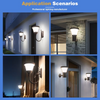 Lampu Dinding Tahan Air IP65 LED Tenaga Surya Tempat Lilin Dinding Luar Ruangan/Dalam Ruangan Modern untuk Koridor Teras Halaman Taman