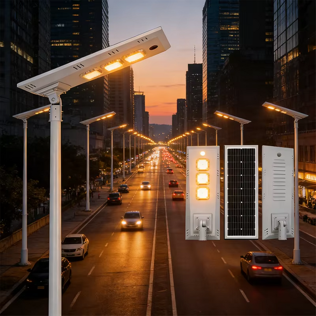 Solar-Stra&szlig;enlaterne mit Weitwinkelbeleuchtung f&uuml;r die Sicherheitsbeleuchtung im Innenhof von Bauernh&auml;usern und Hinterh&ouml;fen