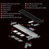  Tudo em um projetor solar conduzido solar da luz de rua 1000w