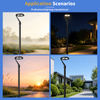 IP65 AC 20W-150W Lampu Taman LED Aluminium Tahan Air Luar Ruangan untuk Jalan Taman dengan Garansi 5 Tahun