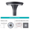 Lampu Jalan LED Paduan Aluminium DC IP65 Modern Modern Pencahayaan Taman Luar Ruangan dengan Remote Control