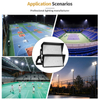 Lumen Tinggi Luar Ruangan LED Lampu Tiang Tinggi Modular IP66 Tahan Air Lampu Sorot Pencahayaan Stadion 680W Lampu Sorot Aluminium Die-Cast