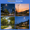 Haute luminosit&eacute; pour lampadaire LED &agrave; puce haute efficacit&eacute; 150lm/W 12000lm aluminium 6063 lampe de poteau ext&eacute;rieure modulaire IP65 5 ans AC